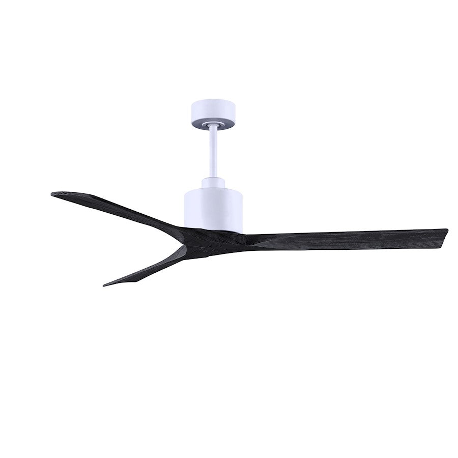 Matthews Nan 60in 3-Blade Ceiling Fan | Contemporary Textured Bronze and Walnut Wood | Great Room & Covered Patio | Model NK-TB-WA-60