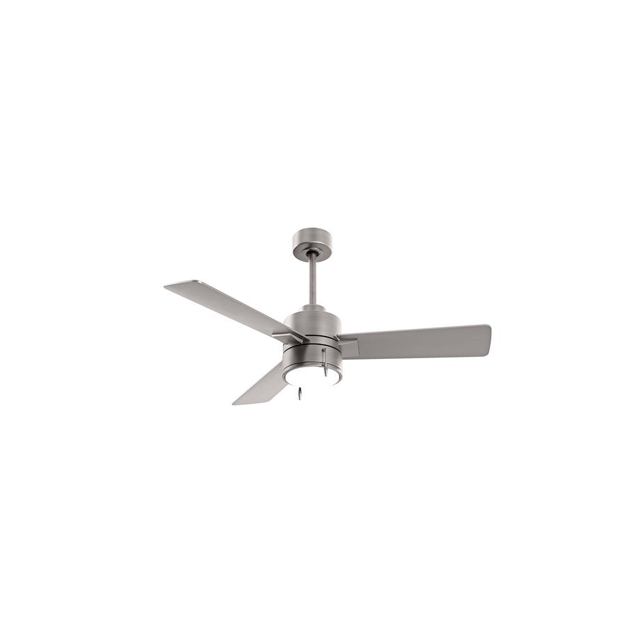 Matthews Steven 42in 3-Blade Ceiling Fan | Contemporary Brushed Nickel Cast Aluminum | Bedroom & Living Room | 42 x 42 x 16.5 in | Model SS-BN-BN-42