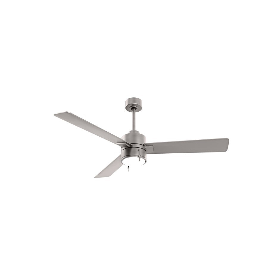Matthews Steven 52in 3-Blade Ceiling Fan | Contemporary Brushed Nickel Cast Aluminum | Bedroom & Living Room | 52 x 52 x 16.5 in | Model SS-BN-BN-52