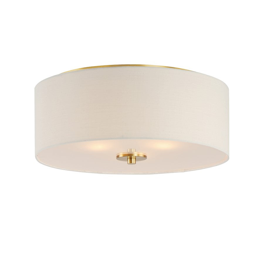 Maxim Lighting Bongo 3 Light Flush Mount, Natural Aged Brass