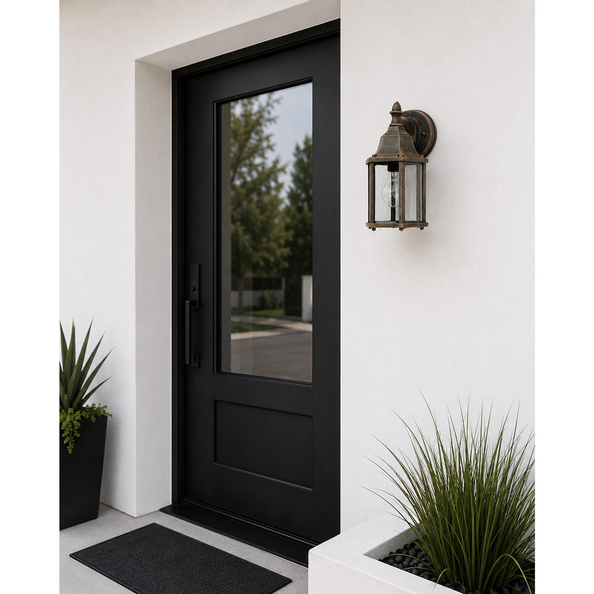 Maxim Builder Cast 1-Light Outdoor Wall Lantern Rust Patina