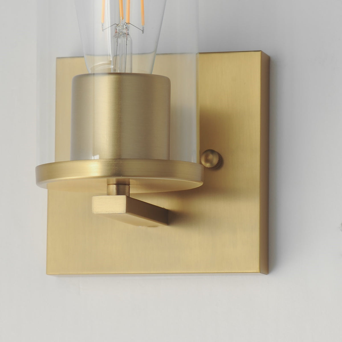 Maxim Lighting Lateral 1 Light 7.75" Wall Sconce, Satin Brass/Clear - 10281CLSBR