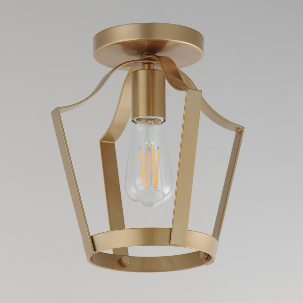 Maxim Lighting Arden 1Lt 10.25" Semi-Flush Mount, Natural Aged Brass - 10421NAB