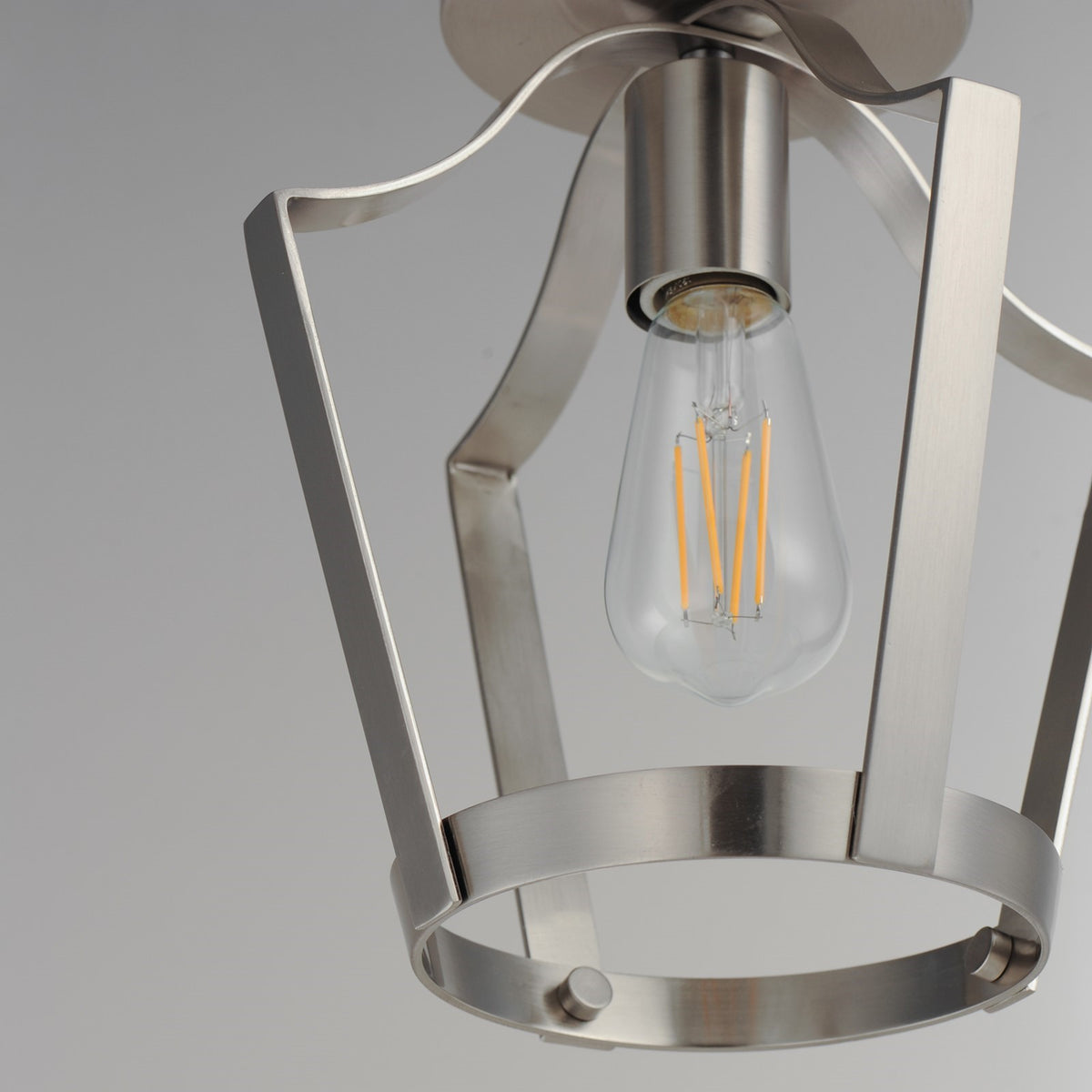 Maxim Lighting Arden 1 Light 10.25" Semi-Flush Mount, Satin Nickel - 10421SN