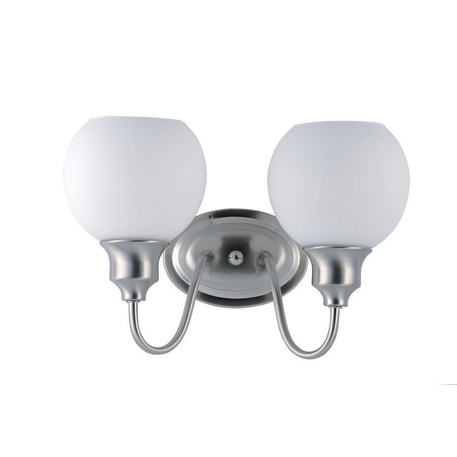 Maxim Lighting Ballord 2-Light Bath Vanity, Satin Nickel