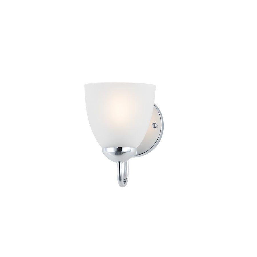Maxim Lighting Axis 1 Light Strip Bath Vanity, Chrome/Frosted
