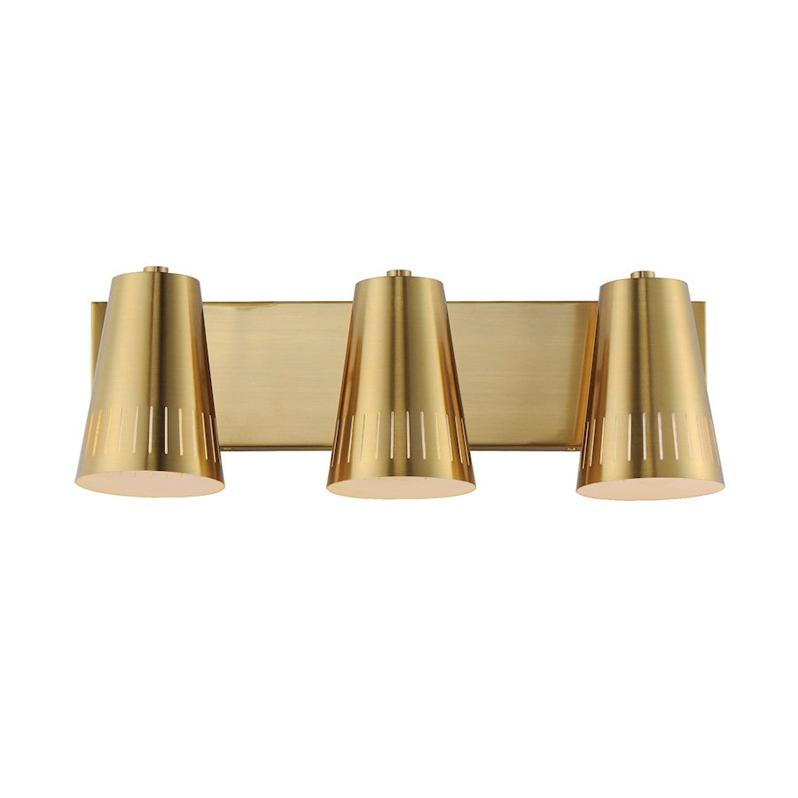 Maxim Lighting Helsinki 3 Light Bath Vanity, Natural Aged Brass