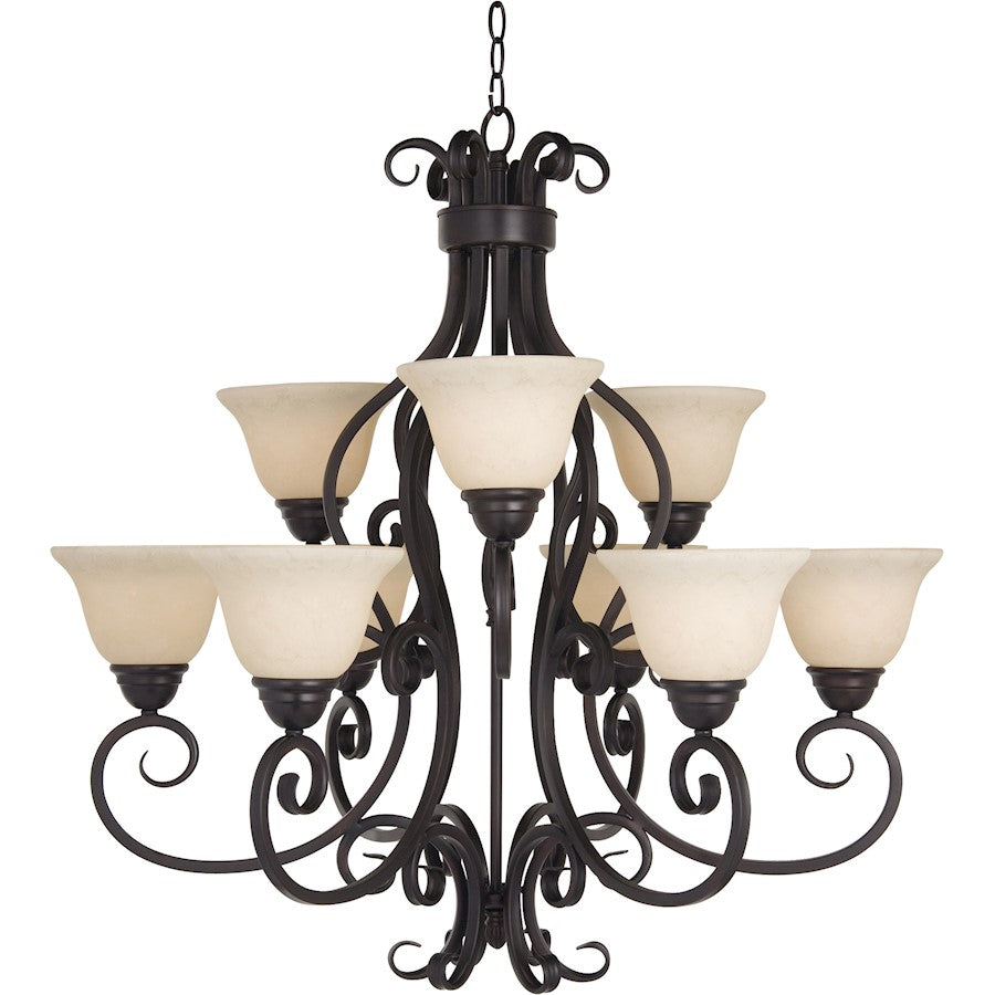 Maxim Lighting Manor 9-Light Chandelier Oil Rubbed Bronze
