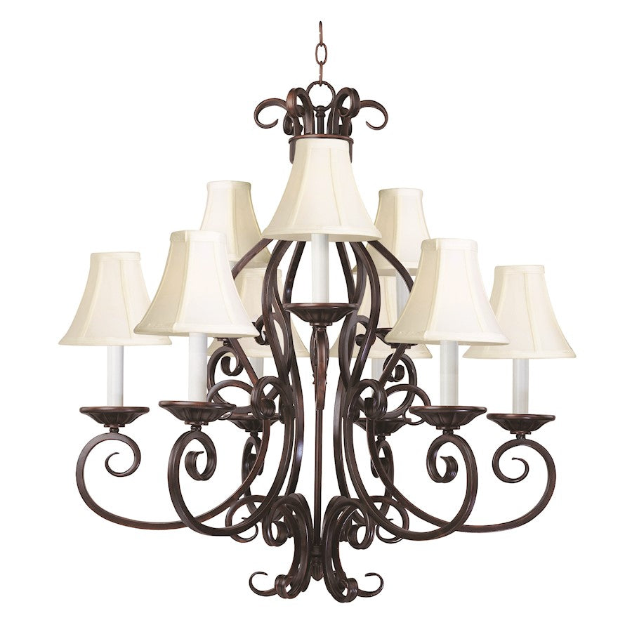 Maxim Manor 9-Light Chandelier Oil Rubbed Bronze