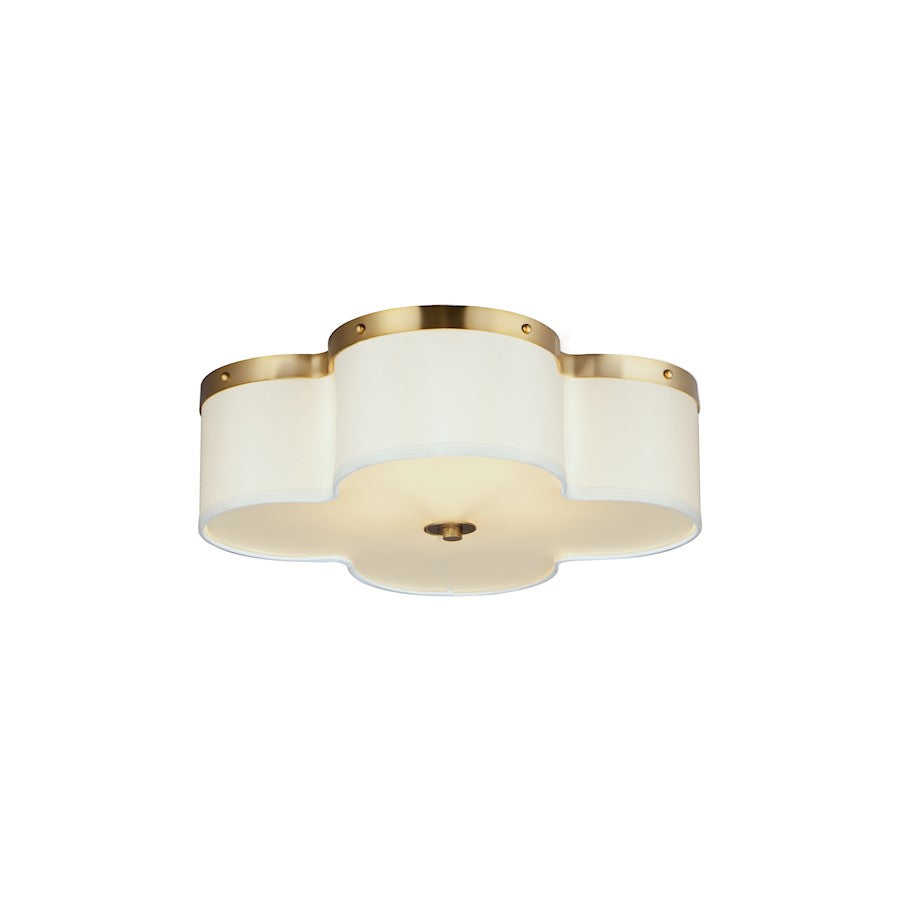Maxim Lighting Clover Flush Mount, Satin Brass