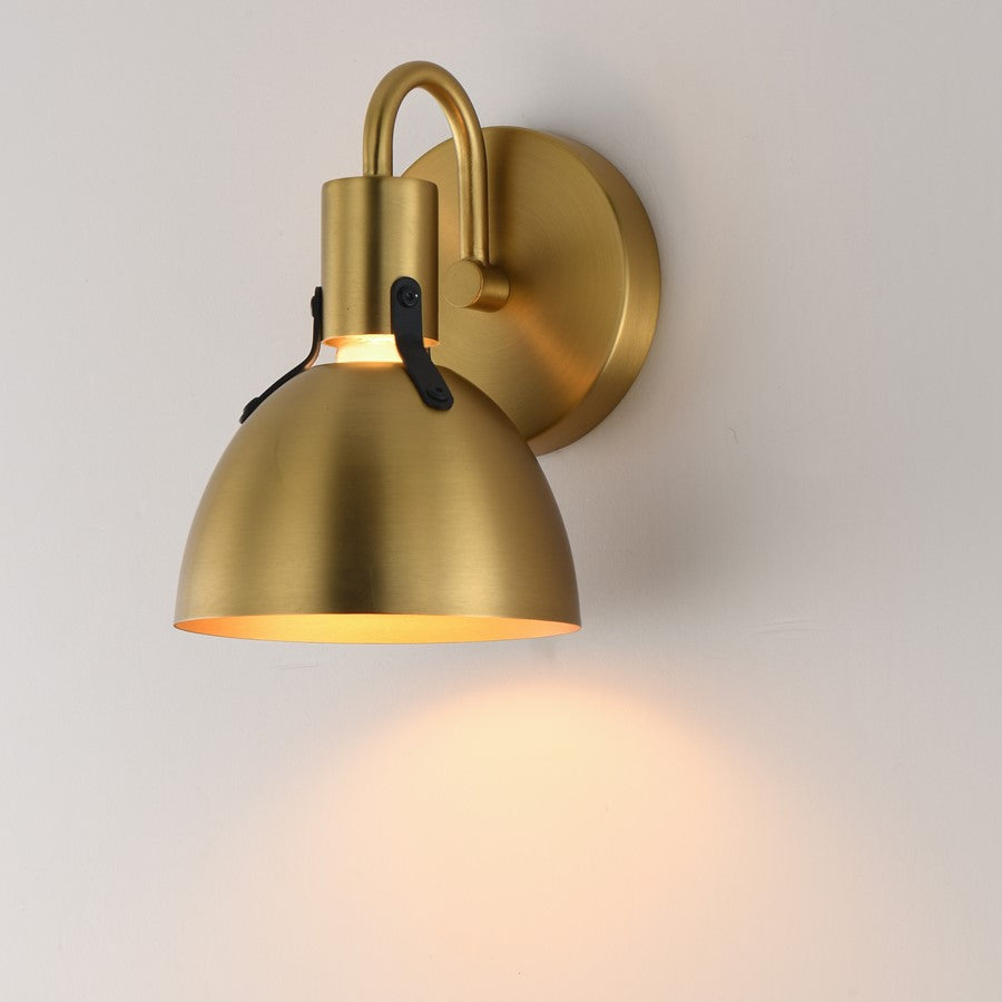 Maxim Lighting Dusk 1 Light 8.75" Bath Vanity, Satin Brass