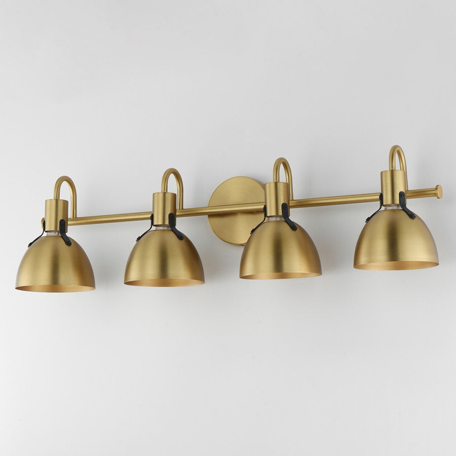 Maxim Lighting Dusk 4 Light 8.75" Bath Vanity, Satin Brass