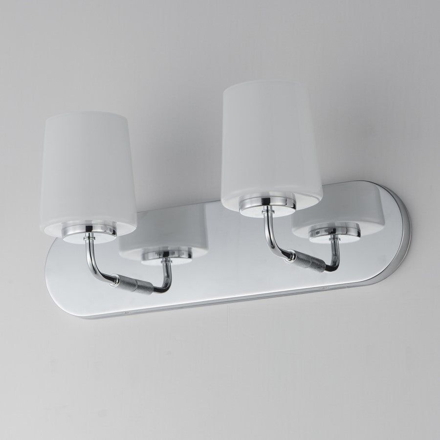 Maxim Lighting Durham 2 Light Bath Vanity, Polished Chrome