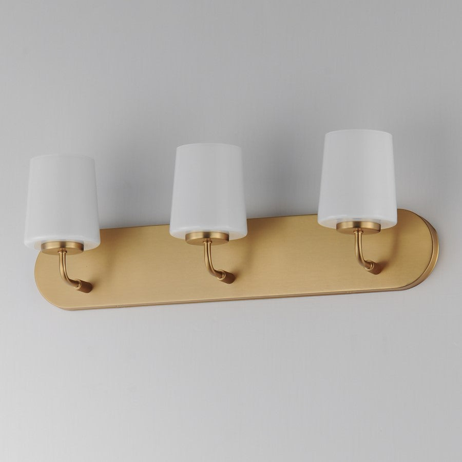 Maxim Lighting Durham 3 Light Bath Vanity, Natural Aged Brass