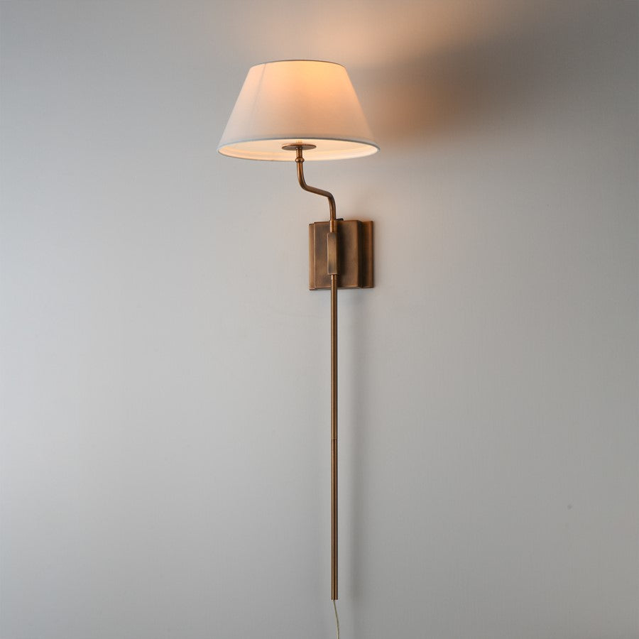 Maxim Lighting Dunbridge 1Lt 39.25" Wall Sconce, Olive Wht/Brs