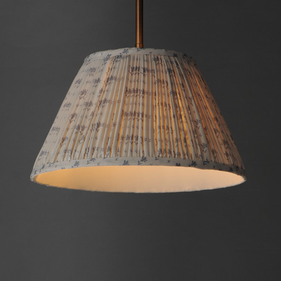 Maxim Lighting Dunbridge 1Lt 9" Single Pendant, Blue Wht/Brs