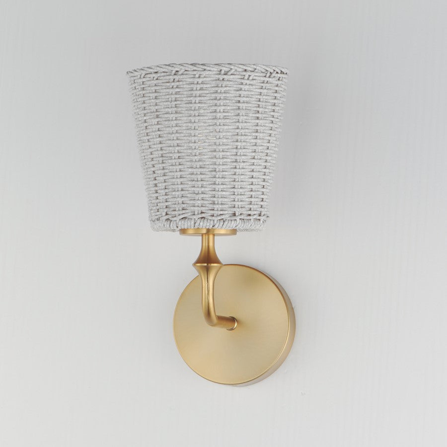 Maxim Lighting Baja 1 Light Wall Sconce, Natural Aged Brass