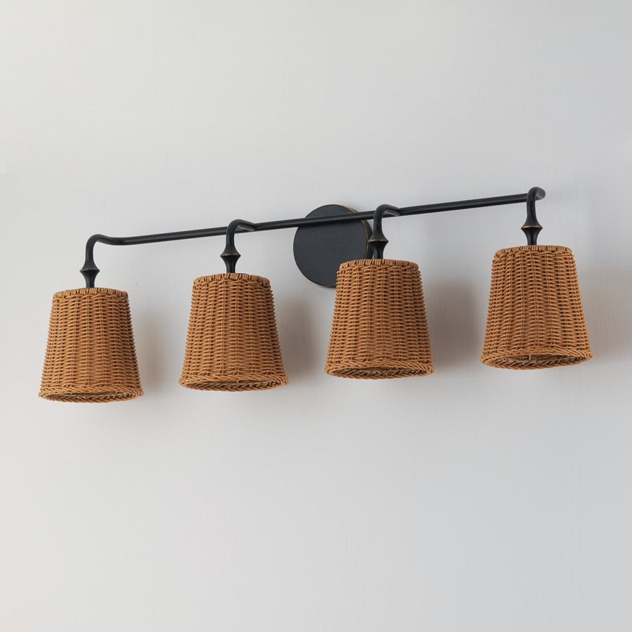 Maxim Lighting Baja 4 Light Bath Vanity, Dark Bronze