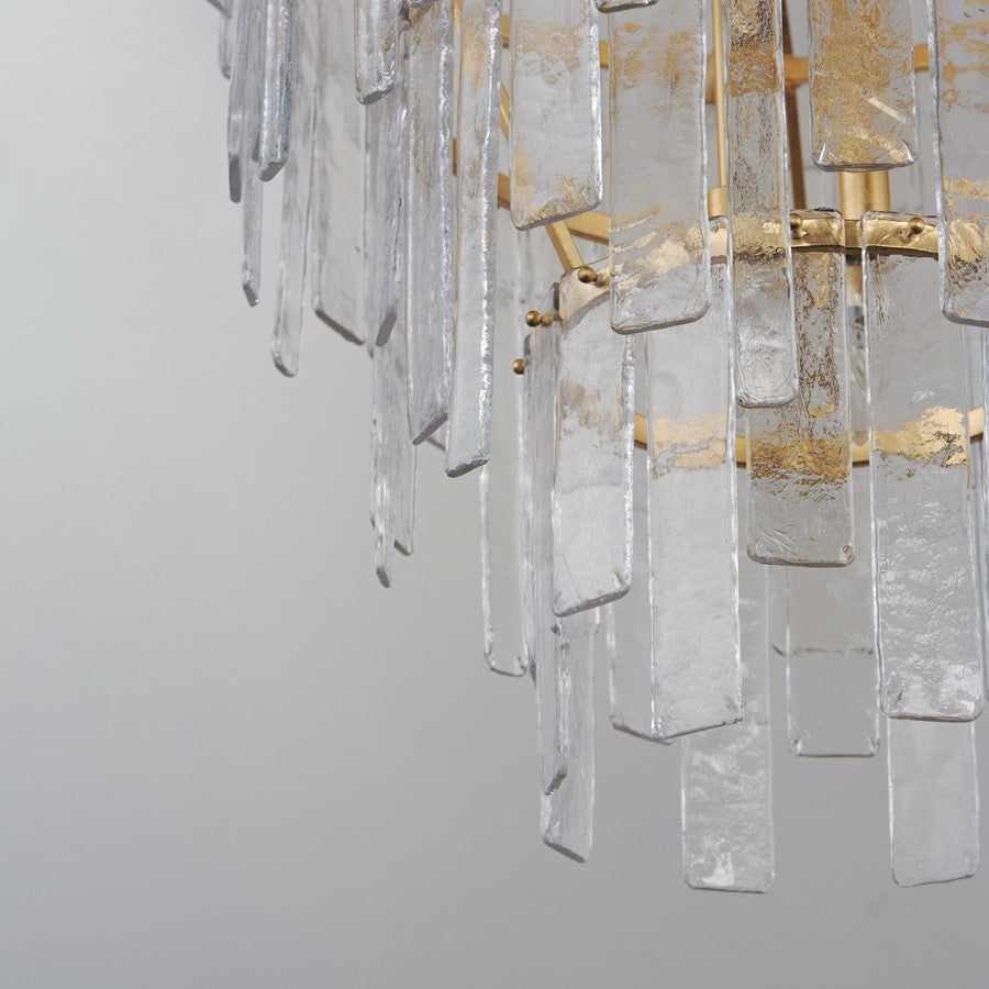 Maxim Warren 12Lt Multi-Light Pendant, Gold Leaf/Artisan