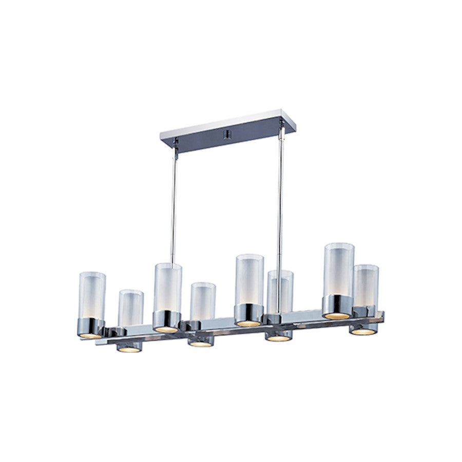 8 Light LED Pendant, Chrome