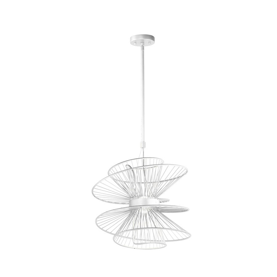 Maxim Lighting Zeta 2 Light 20" Suspension LED Pendant, Matte White