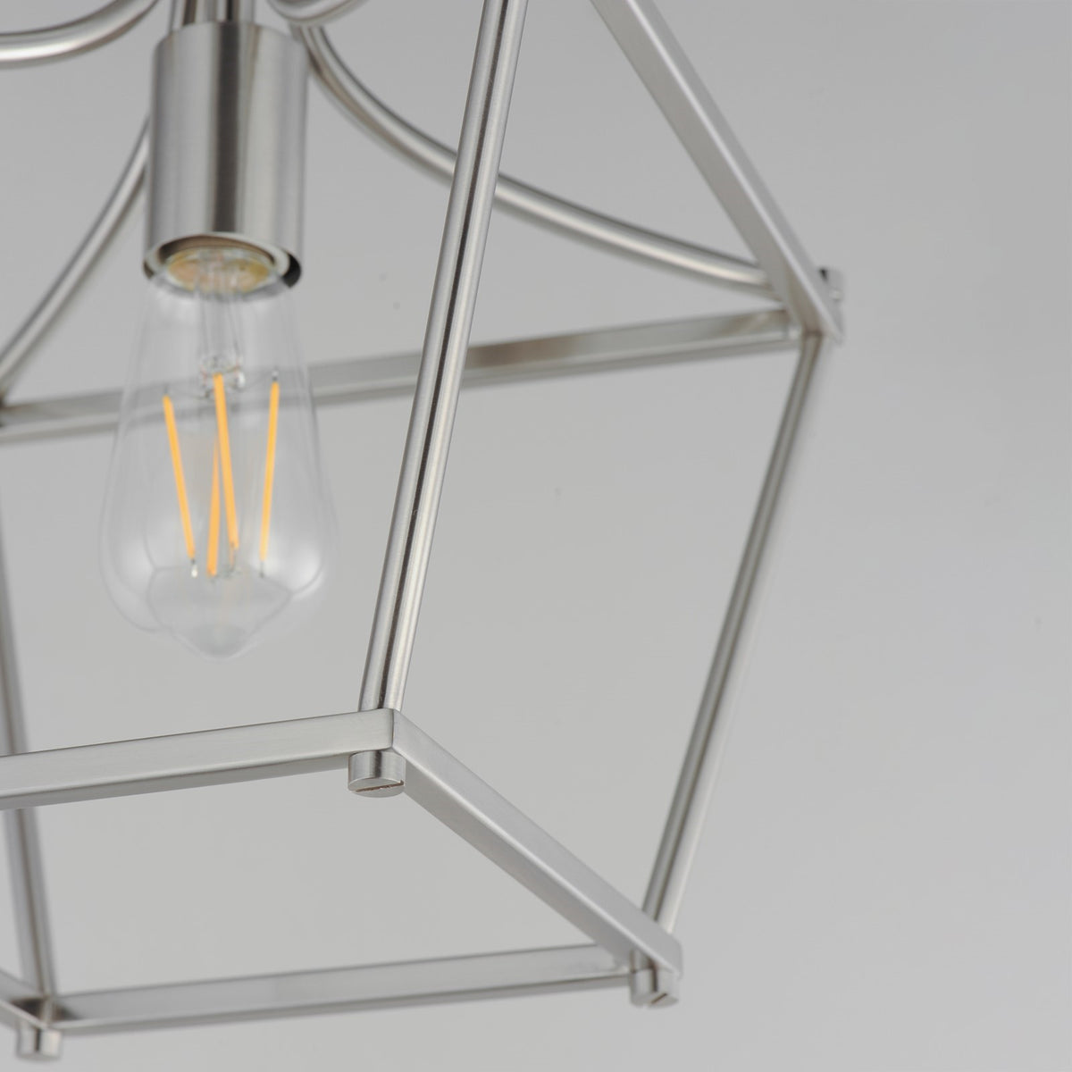 Maxim Lighting Clifton 1 Light 11.75" Semi-Flush Mount, Satin Nickel