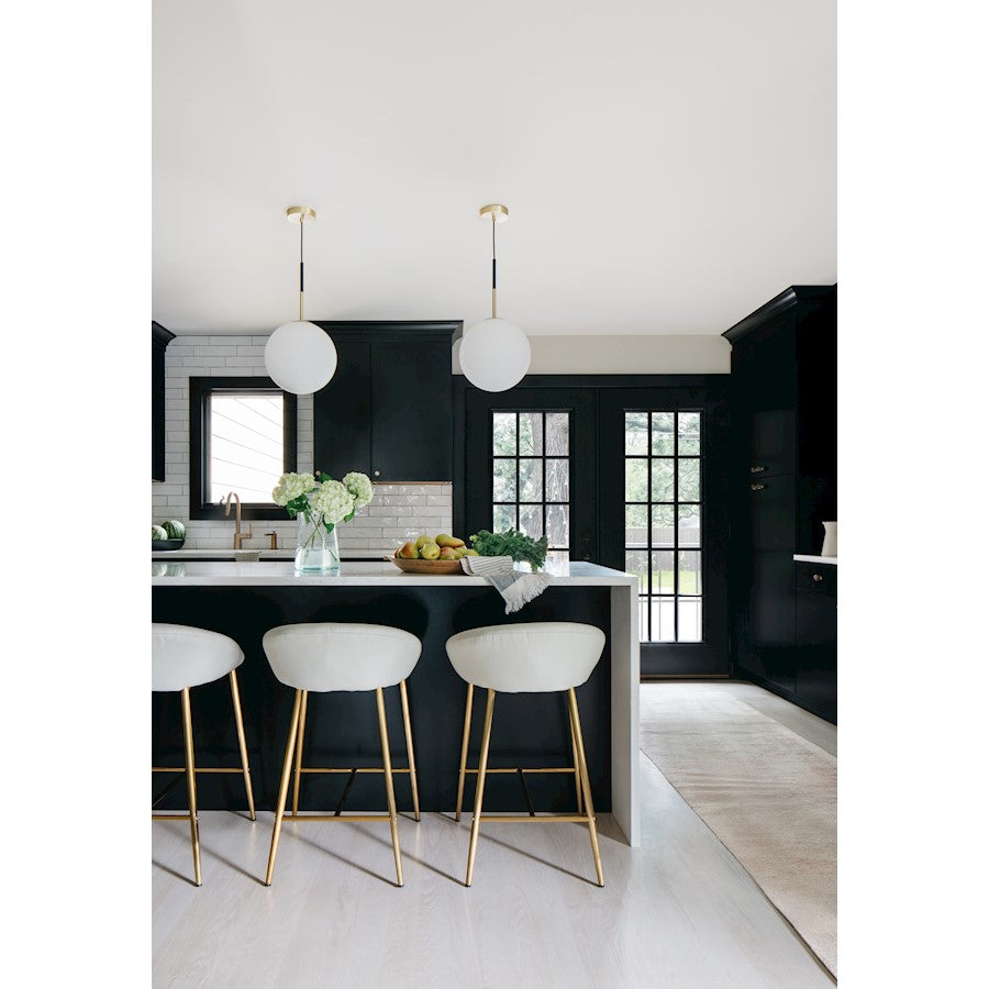 Maxim Lighting Vesper-Single Pendant, Satin Brass/Black