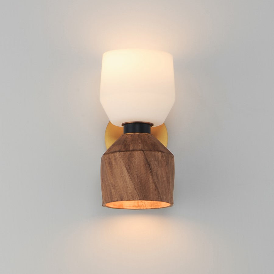 Maxim Lighting Akimbo 2 Light Sconce, Dark Bronze/Antique Brass