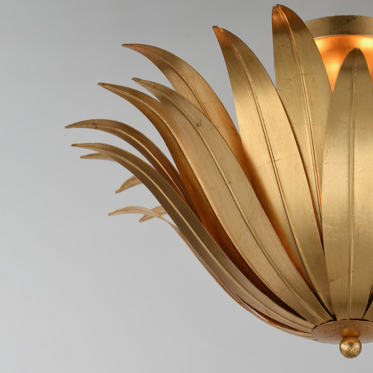 Maxim Lighting Firenze 3 Light 12.75" Semi-Flush Mount, Gold Leaf - 28710GL