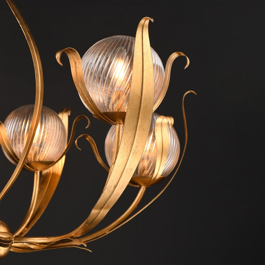 Maxim Lighting Firenze 6 Light 34.75" Chandelier, Gold Leaf