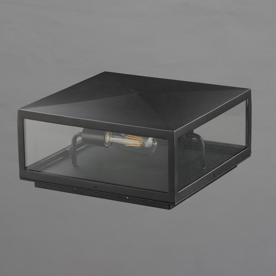 Maxim Lighting Catalina 2Lt Outdoor Deck Lantern, Dark Bronze/Clear