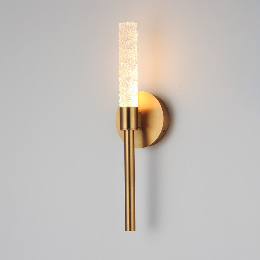 Maxim Lighting Duchess 1 Light Wall Sconce, Aged Brass/Iceberg