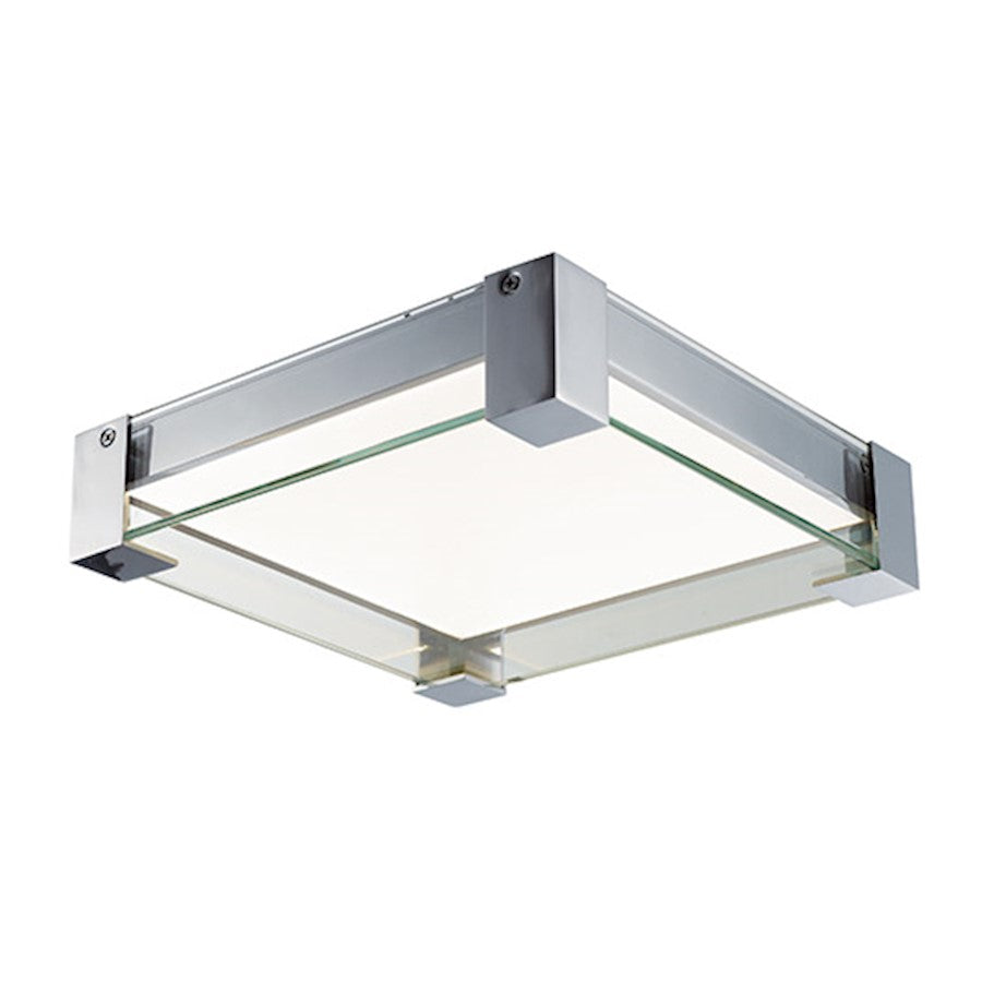 Maxim Vista LED 4-Light Flush Mount, Satin Nickel
