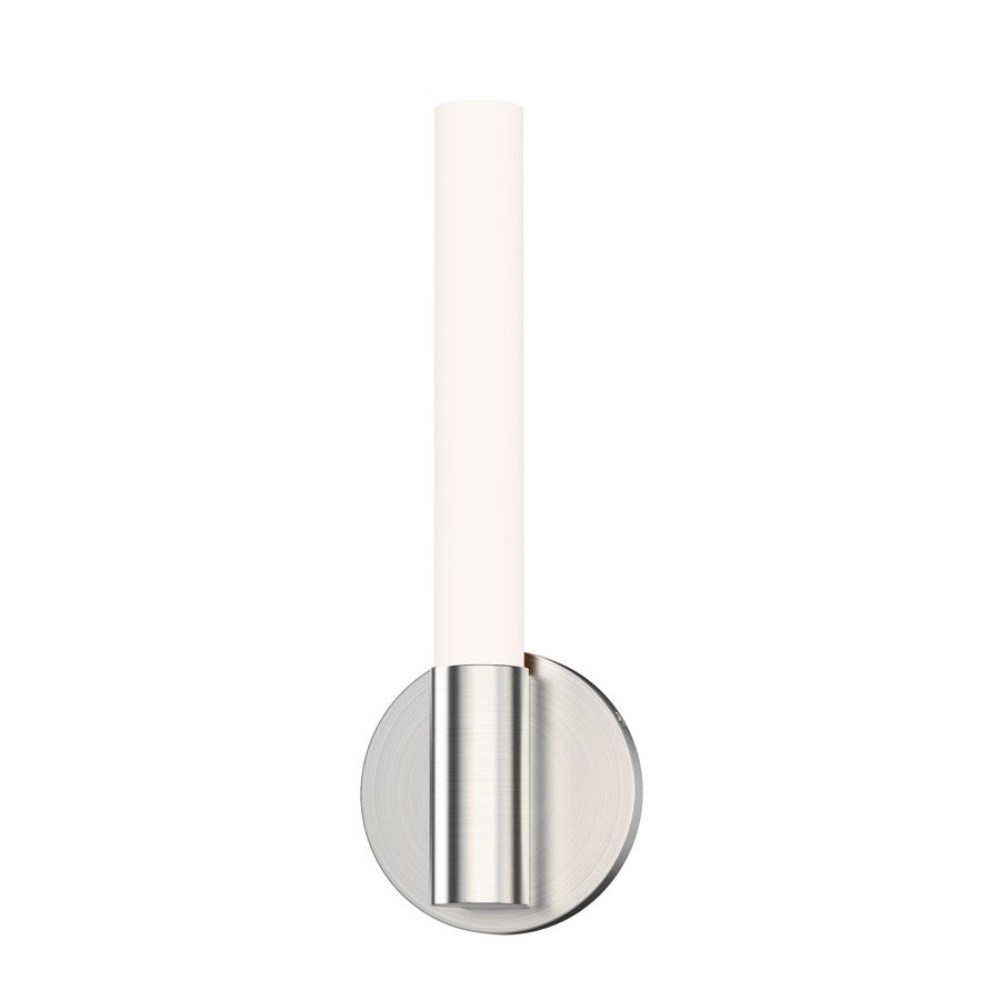 Maxim Lighting Tubi 1Lt 14" Bath Vanity, White/Satin Nickel/White - 52510WTSN