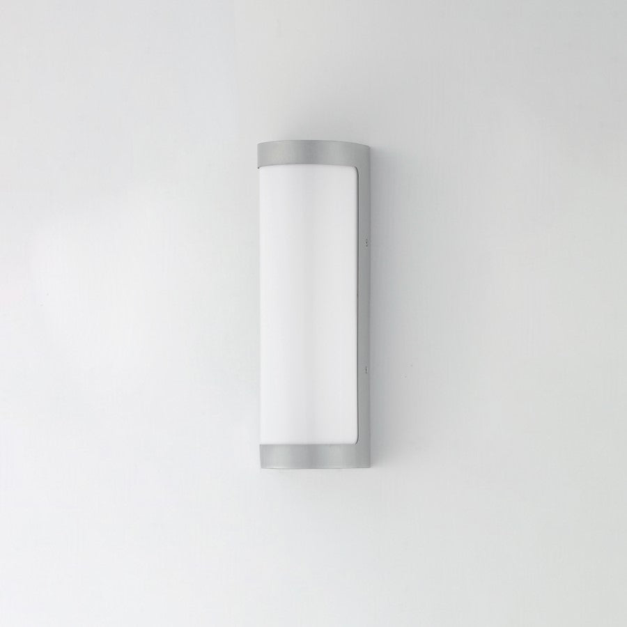 Maxim Lighting Halfpipe 2Lt 15" Outdoor Wall Mount, Aluminum/White