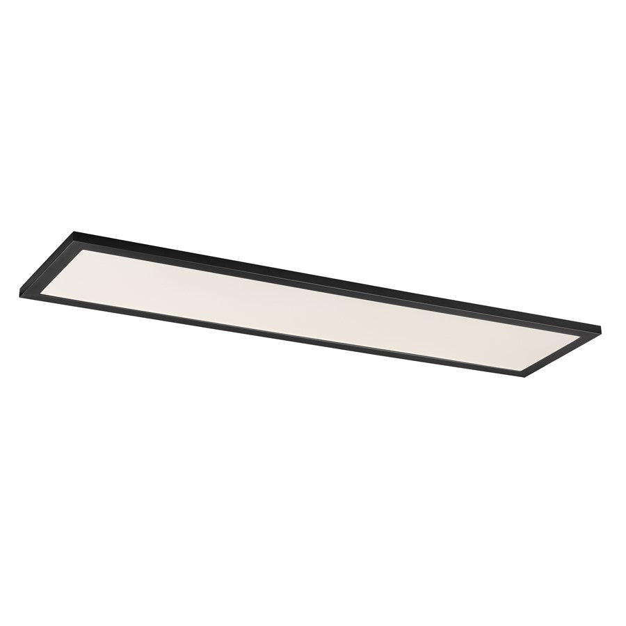 Maxim Lighting Sky/5CCT 1Lt 1' x 4' LED 12" Flush Mount, Black/White