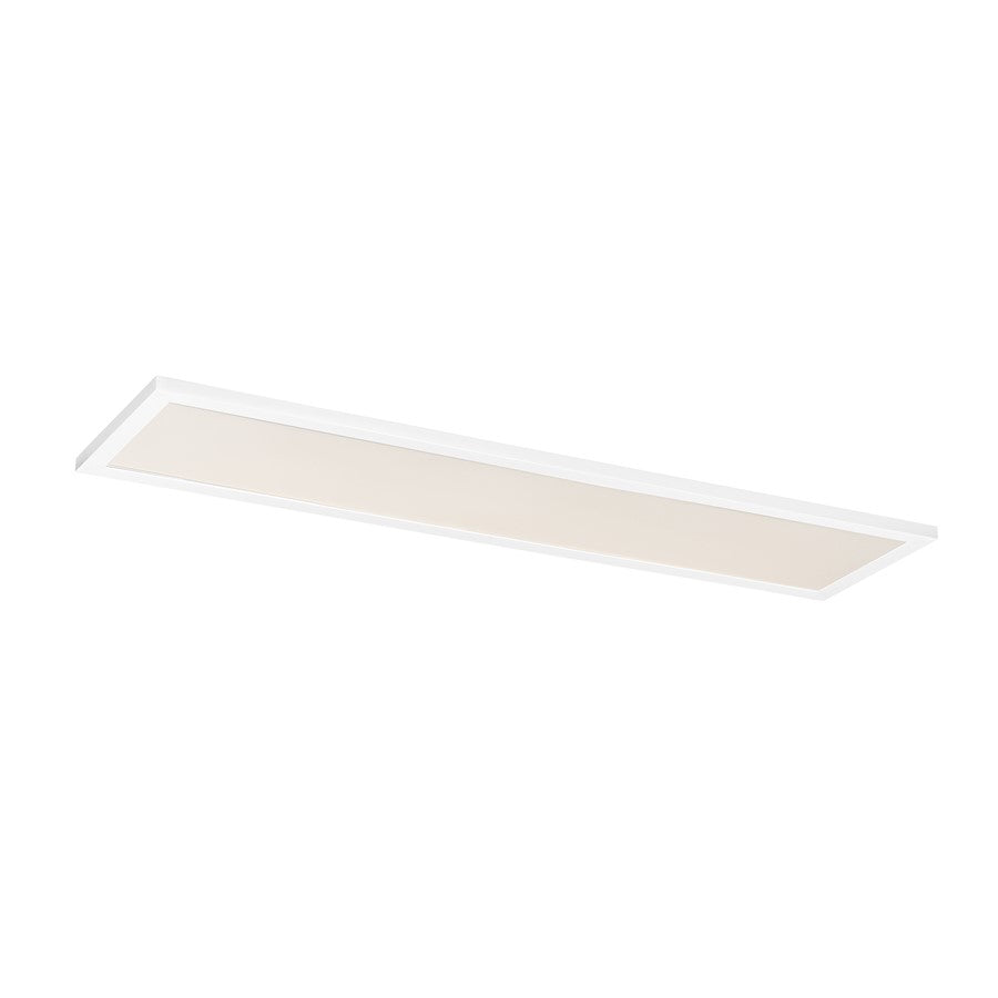 Maxim Lighting Sky/5CCT 1Lt 1' x 4' LED 12" Flush Mount, White/White