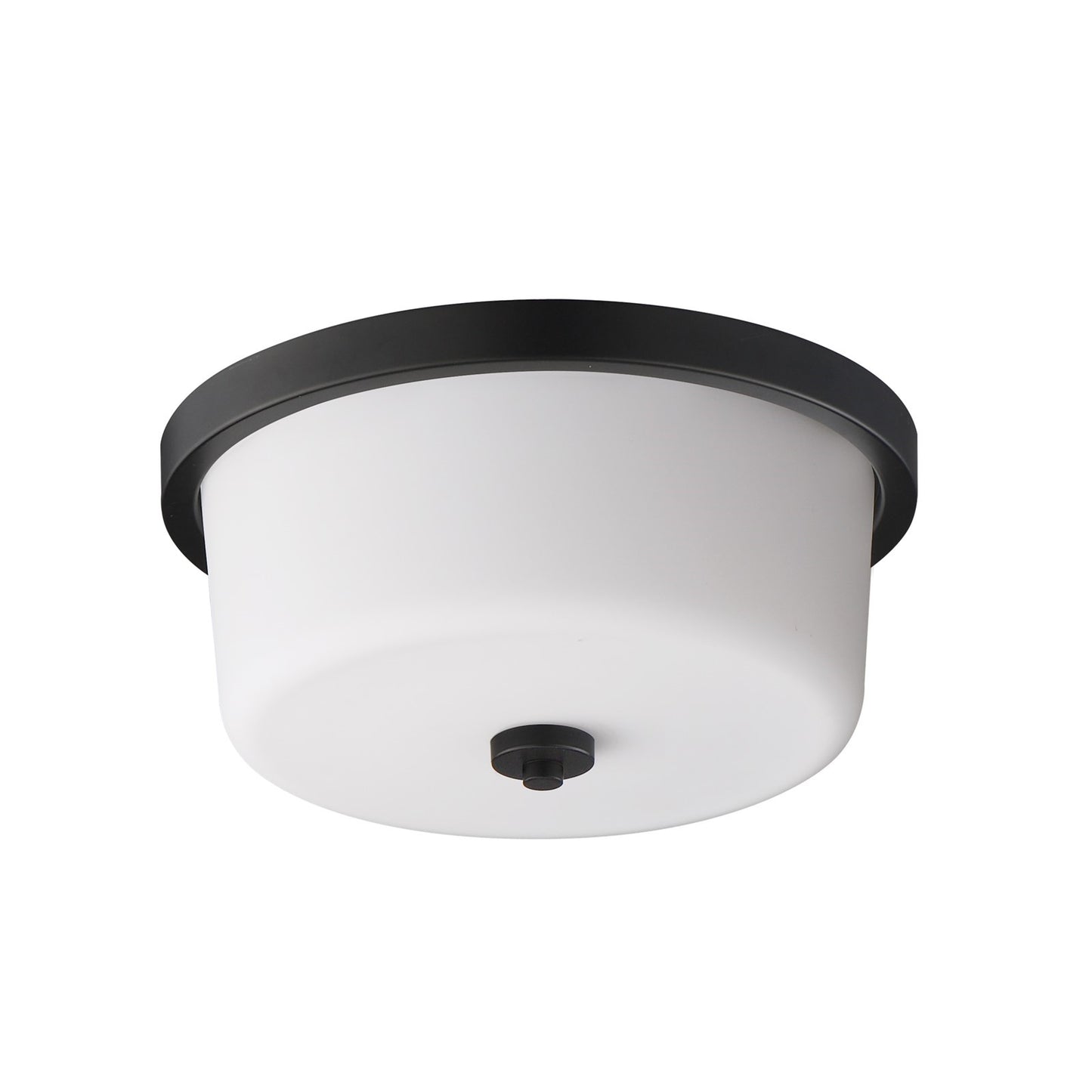 Maxim Lighting Fuller 2 Light 5.5" Flush Mount, Black/White