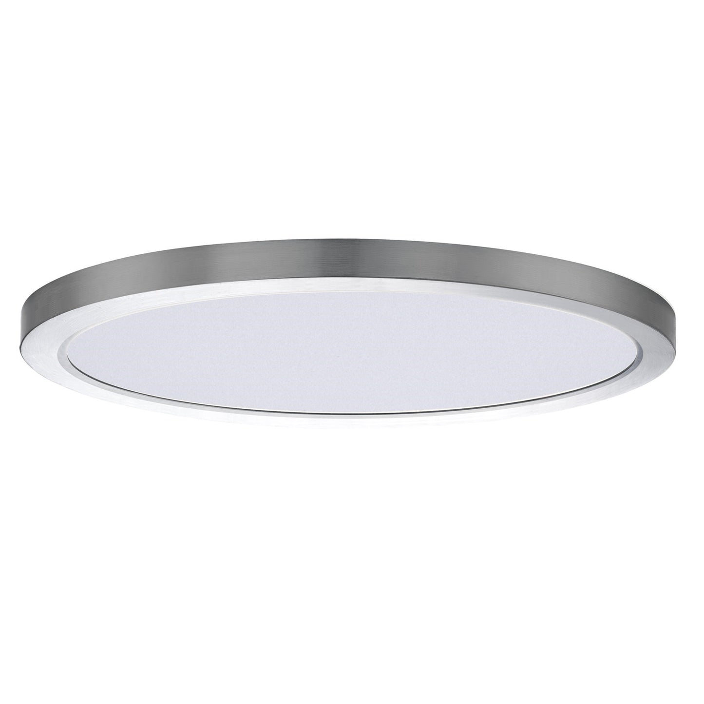 Maxim Lighting Chip 1 Light 0.75" Flush Mount, White/Nickel