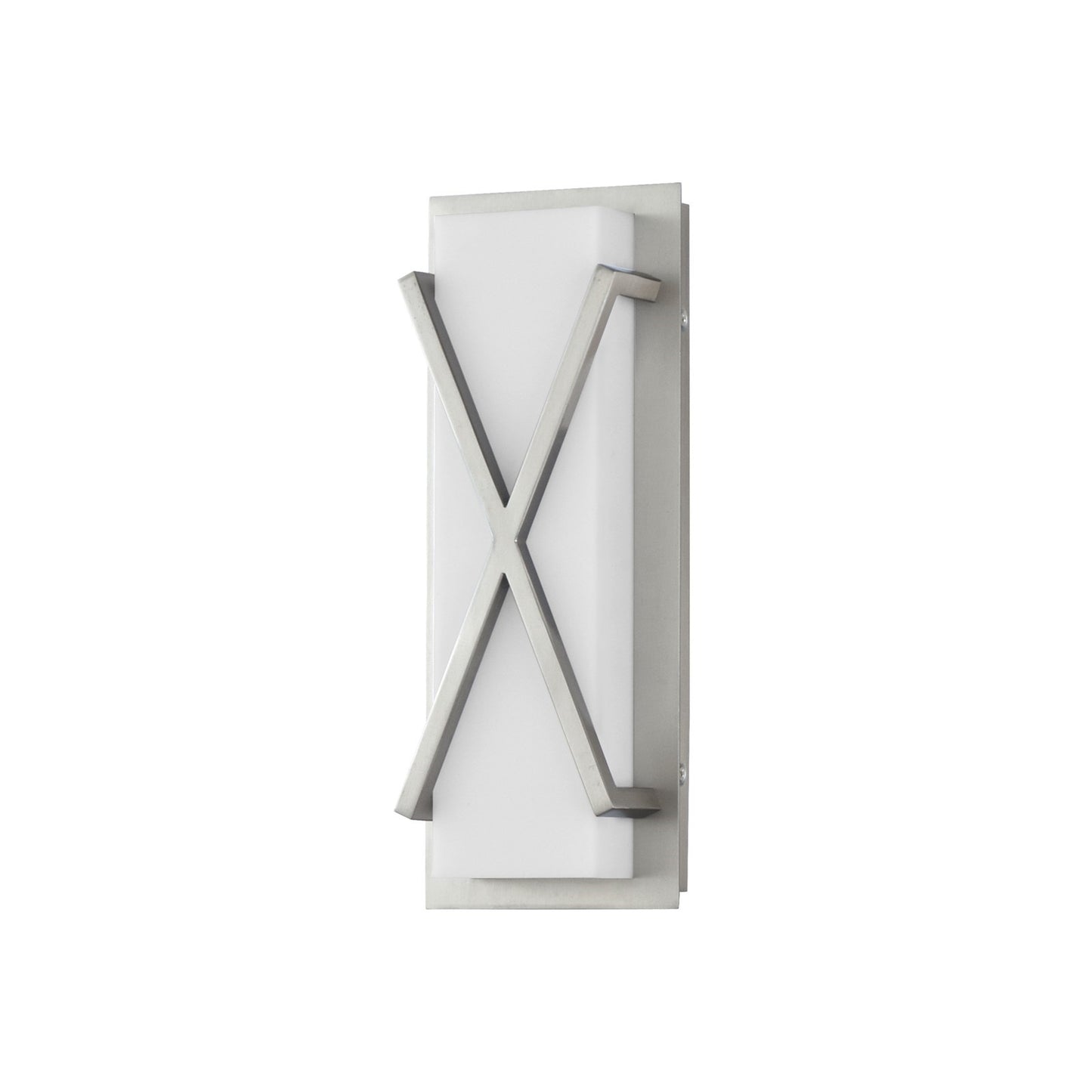 Maxim Lighting Dexter 1 Light 14" Wall Sconce, Satin Nickel/White
