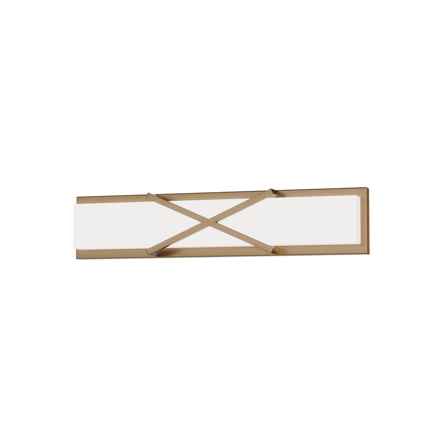 Maxim Lighting Dexter 1Lt 24" Wall Sconce, Natural Aged Brass/White - 57942WTNAB