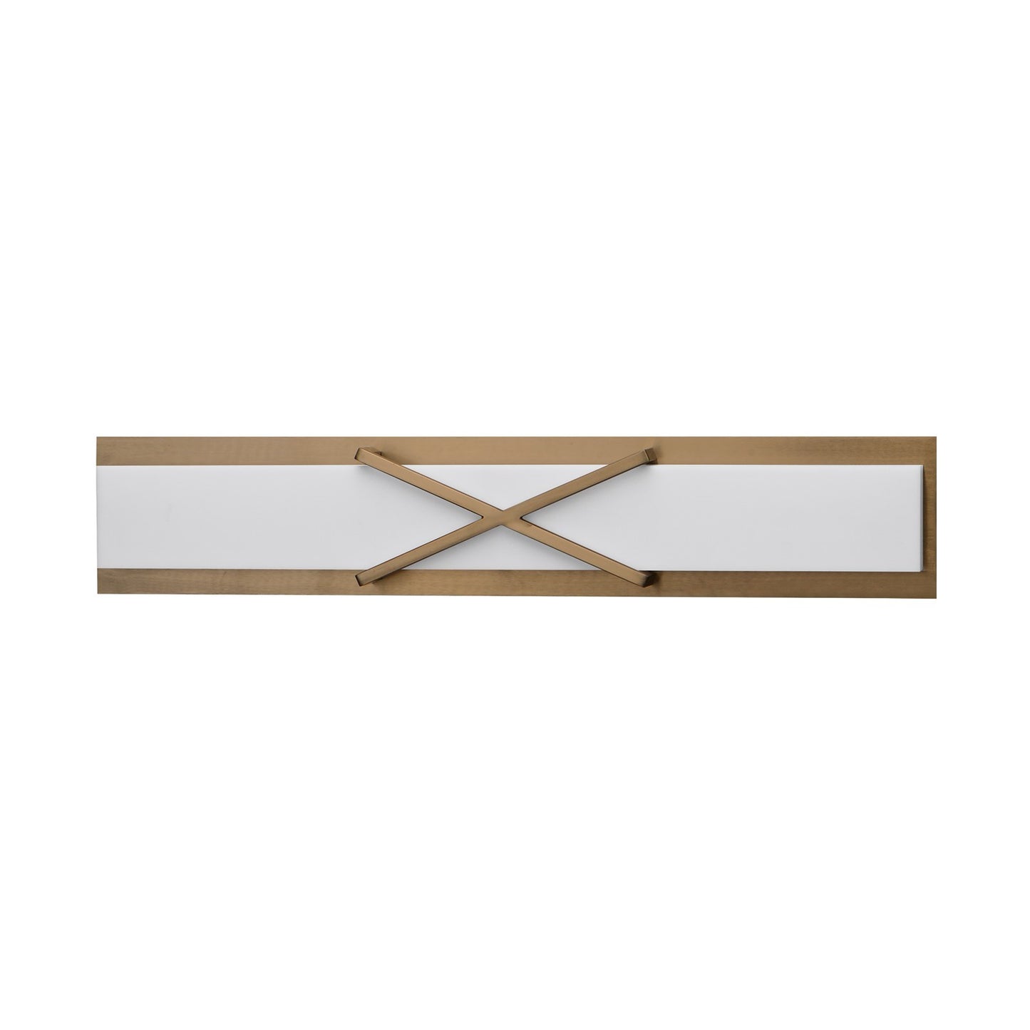 Maxim Lighting Dexter 1Lt 30" Wall Sconce, Natural Aged Brass/White