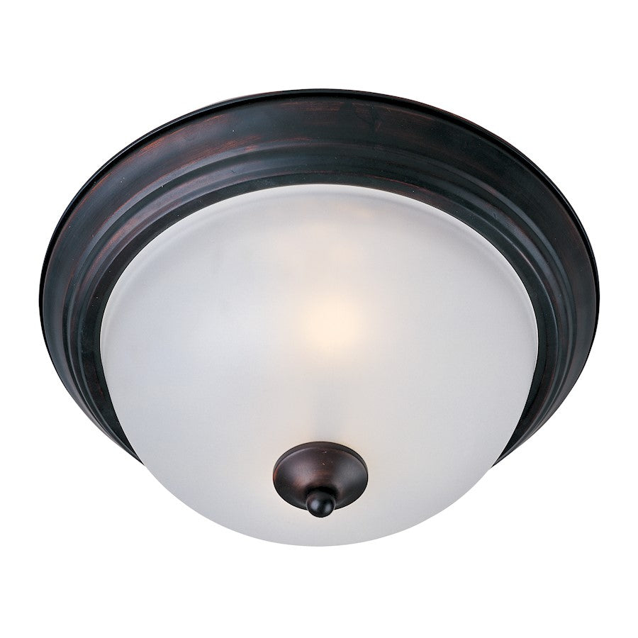Maxim Lighting Essentials 2-Light Flush Mount, Bronze/Frosted
