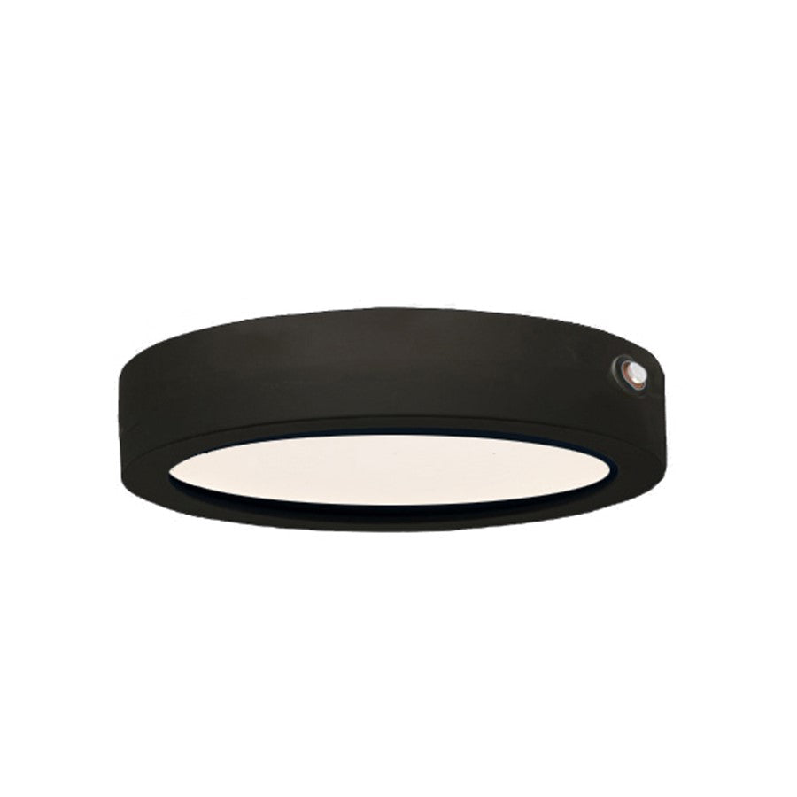 Maxim Lighting Wafer 7" RD LED Surface 3000K EM Backup, Black/White