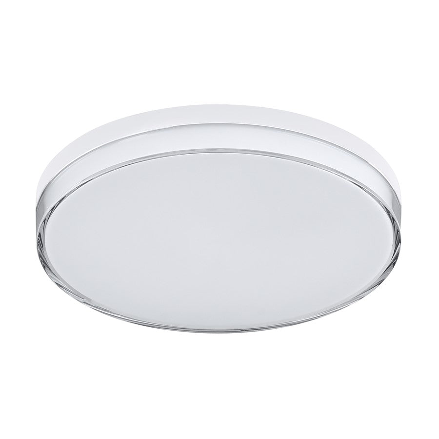 Maxim Lighting Edge 1Lt 11" Flush Mount, Nickel/Clear/Frosted - 59764CLFTWT