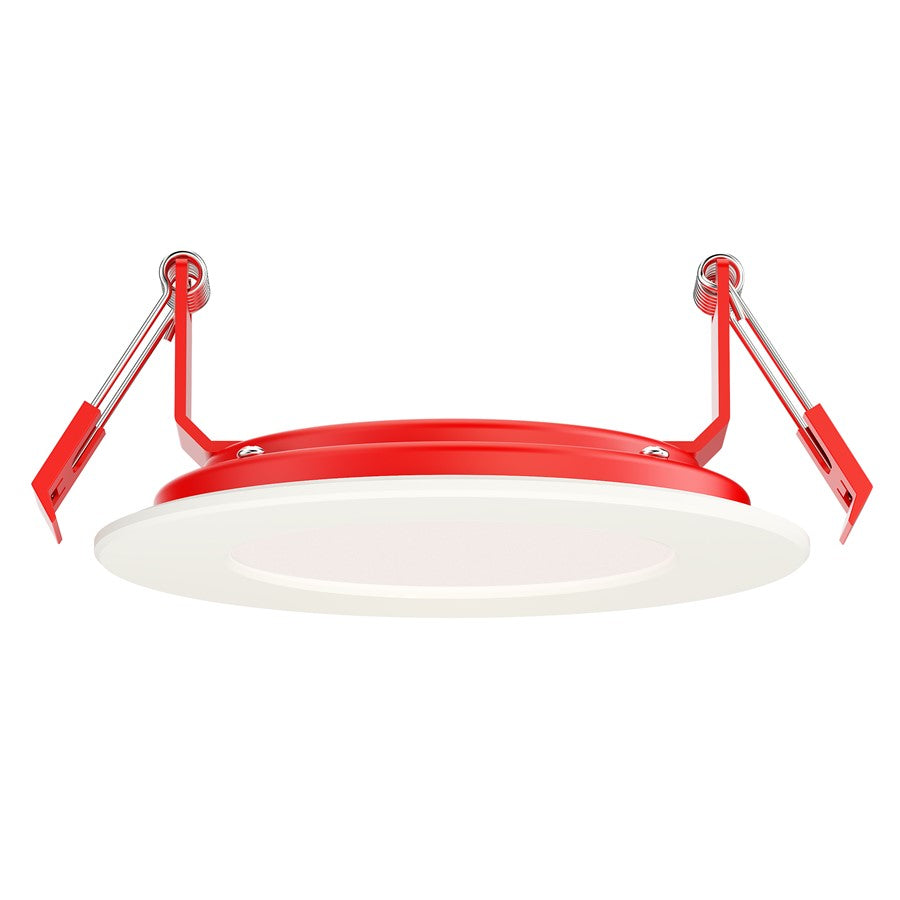 Maxim Lighting Slim Fire 1 Light 5" Flush Mount/5CCT, White/White
