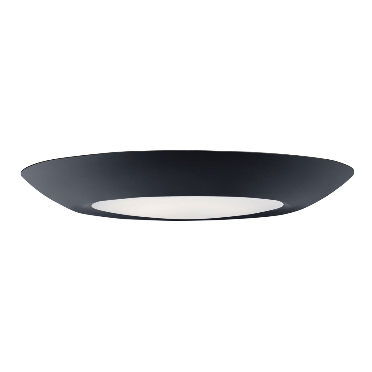 Maxim Lighting Diverse 6in 1-Light Flush Mount | Modern Black and White PC | Bathroom & Hallway Ceiling Light | 6 x 6 x 1 in | Model 87411WTBK