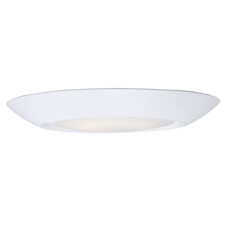 Maxim Lighting Diverse 1 Light 1" Flush Mount, White/White - 87415WTWT