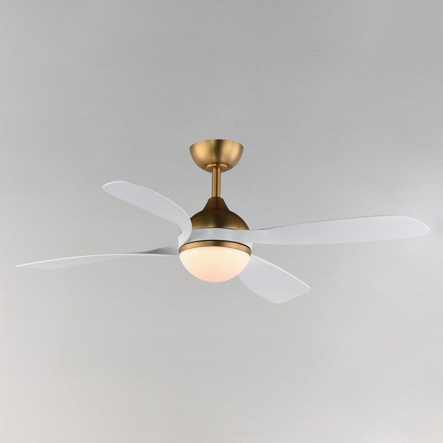 Maxim Lighting Bola 1 Light Indoor Ceiling Fan, Natural Aged Brass