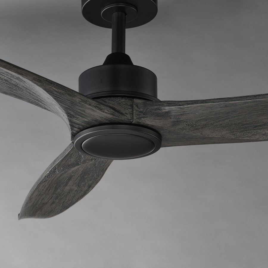 Maxim Lighting Woodwind 1Lt 52" Indoor Ceiling Fan, Blk/Grey//Wht
